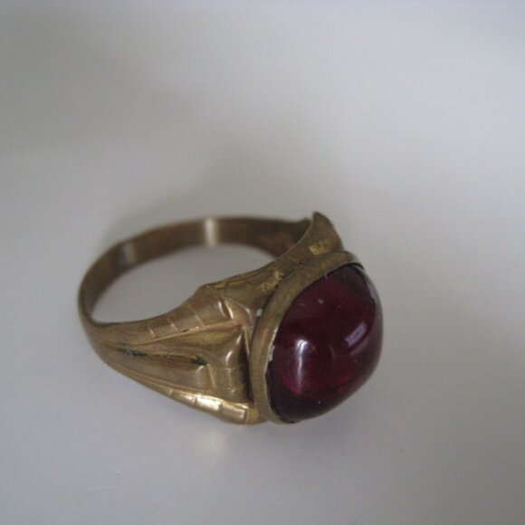 Men's Gold Tone Vintage Ring Size 9+ - Picture 3 of 10